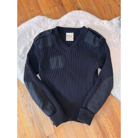 Vintage Brigade Quartermasters Pure Wool Wooly Pully Sweater Size 38/M - Picture 1 of 10